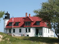 Point Betsie Light is located on the northeast shore of Lake Michigan, at the southern entrance to the Manitou Passage